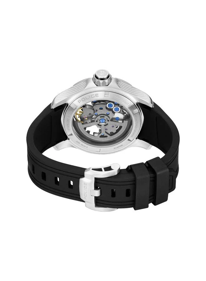 Police black Men's Spirit Gunmetal Dial Silicone Strap Analog Watch for Men, 45mm for Men | Best Price UAE